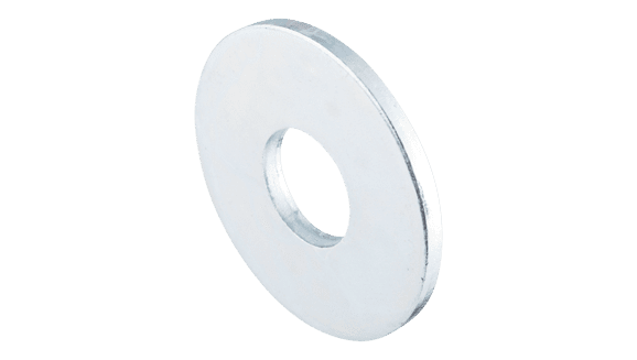 Vlakke sluitring groot staal verzinkt 4,3X12 (M4)