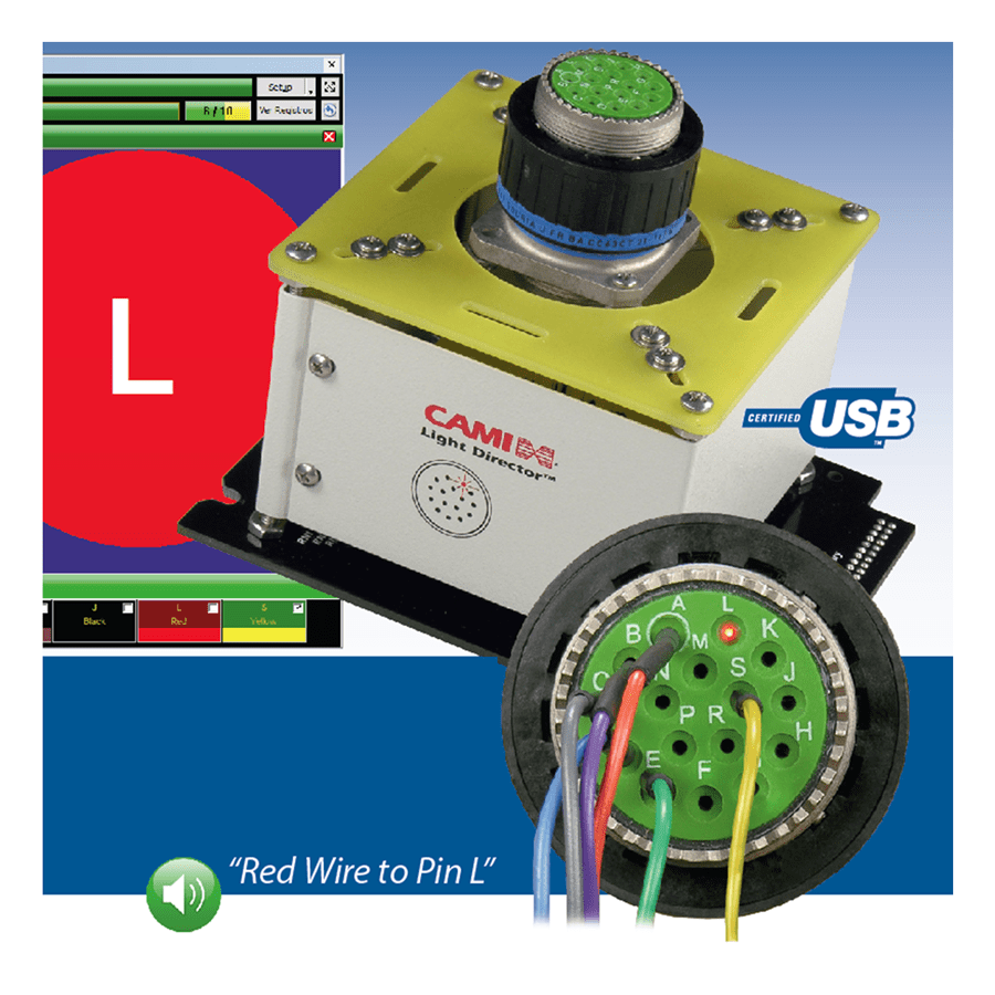Light Director Guided Connector Assembly System