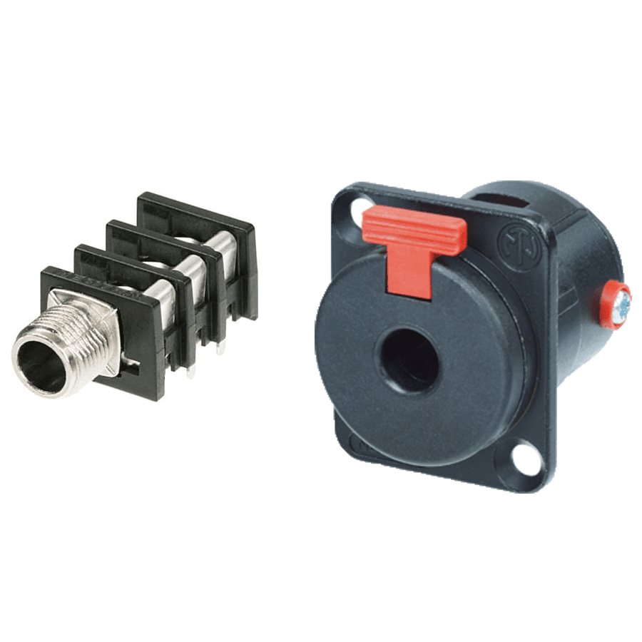 Jacks 1/4" 6.35mm chassisdelen