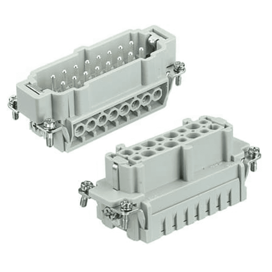 Han E / EE / EEE series up to 92 pin 16A 500V