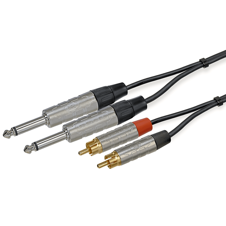 Signaalkabel TWIN met REAN JACK-RCA