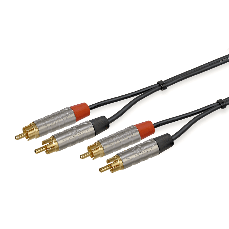 Signaalkabel TWIN met REAN RCA-RCA