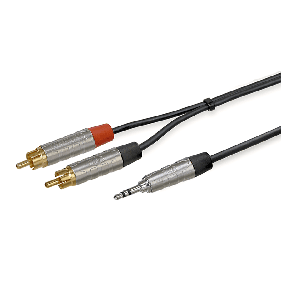 Signaalkabel Y-SPLIT met REAN Jack3.5-2xRCA
