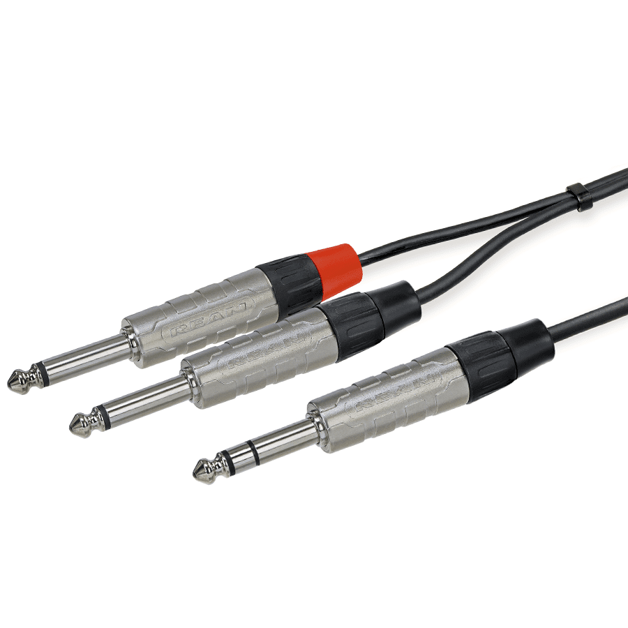 Signaalkabel Y-SPLIT met REAN Jack6.3-2xJack6.3