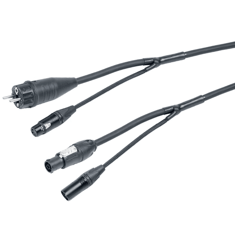 combi Audio XLR 3 Schuko > powerCON TOP