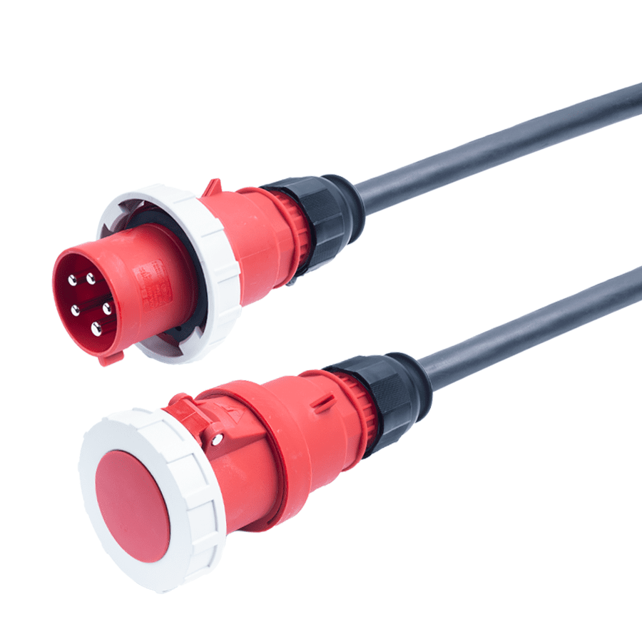 CEE 63A 400V 5p rood Bals verlengkabel