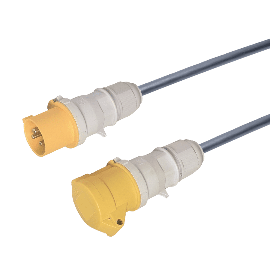 CEE 16A 110V 4p geel Bals verlengkabel