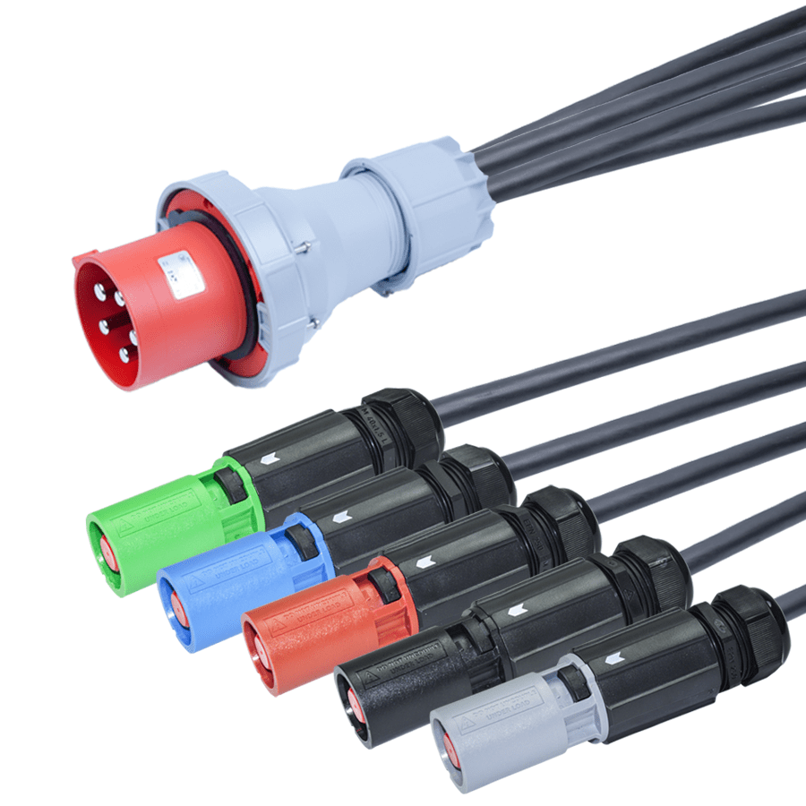 CEE 400V 125A Powerline Single Pole verloopkabels