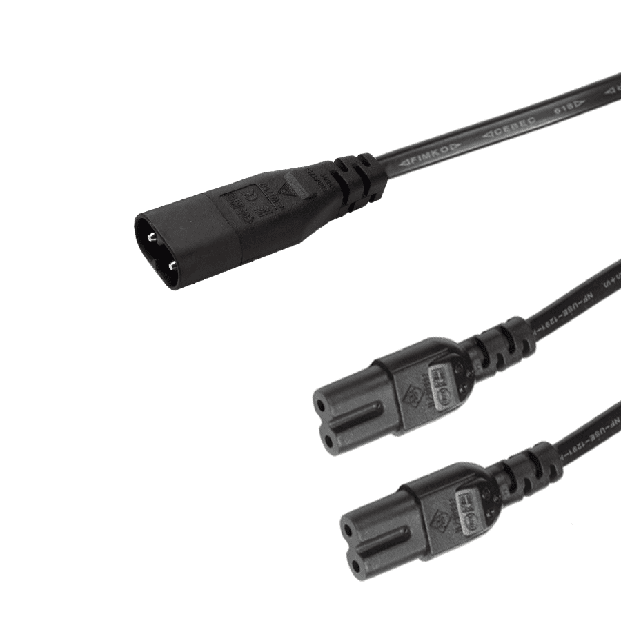 Netsnoeren Y-splitter C8 naar C7