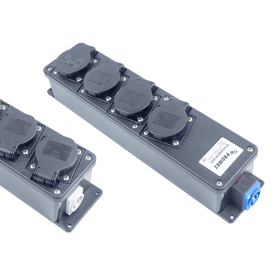 Promes Stagebox powerCON blauw-grijs