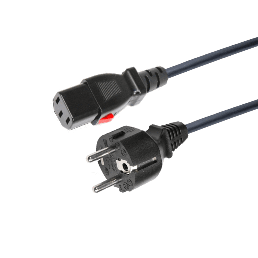 Netsnoer H05VV-F Schuko naar C13 Lockable