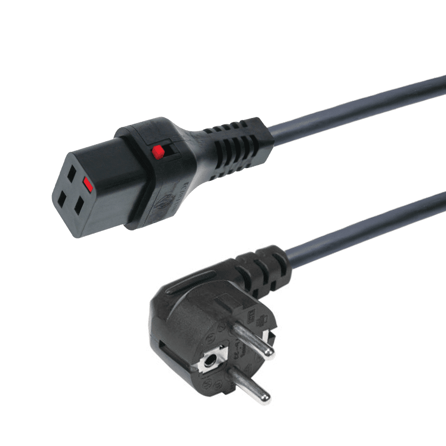 Netsnoer Schuko naar C19 Lockable