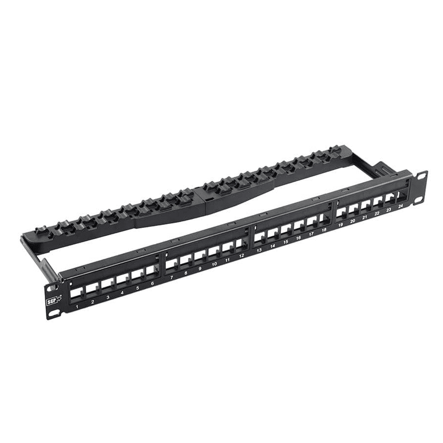 Keystone Patch Panels rackmounted