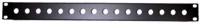 frontplaat 19inch 1HE-U gaten 16x jack staal zwart