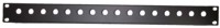 frontplaat 19inch 1HE-U gaten 16x BNC staal zwart