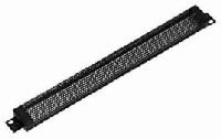 securitycover geperforeerd 19inch 1HE 24mm zwart