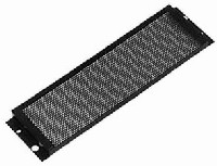 securitycover geperforeerd 19inch 3HE 24mm zwart