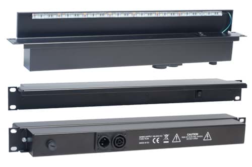 racklight 19inch 1HE zwart LED wit powerCON TRUE1 IN/OUT
