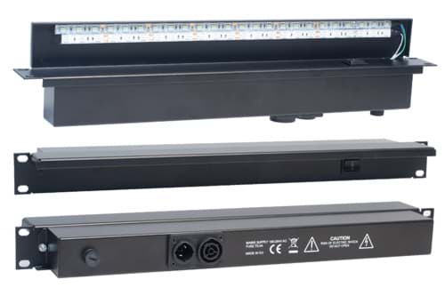 racklight 19inch 1HE zwart LED wit/blauw powerCON TRUE1 IN/OUT