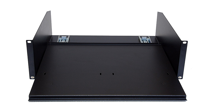 inlegsteun 19inch 3HE d370 zwart uitschuifbaar