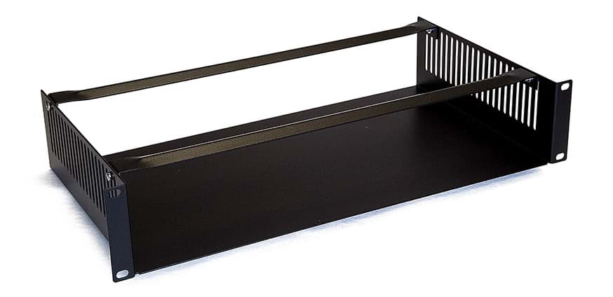 inlegsteun 19inch 3HE d250mm + klembeugels zwart