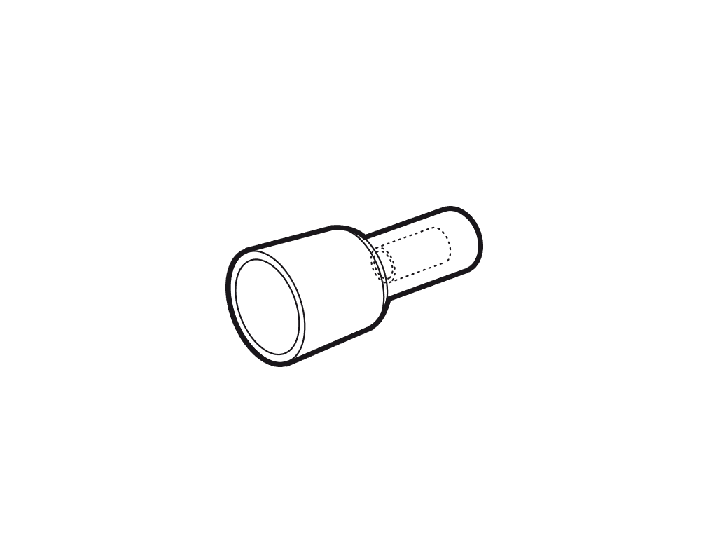 eindverbinder geisoleerd 0.25-1.5mm2 wit PA6.6 VPE100
