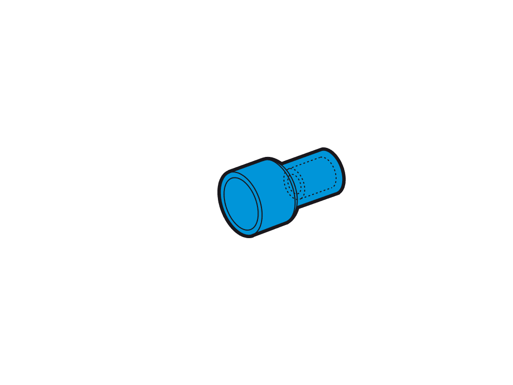 eindverbinder geisoleerd 4-6mm2 blauw PA6.6 VPE100