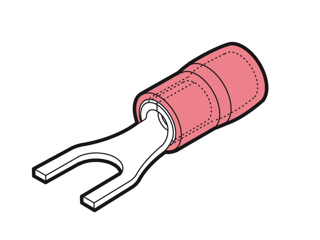 vorkkabelschoen geisoleerd 0.25-1.5mm2 rood  3.2mm PA6.6-V2 VPE100