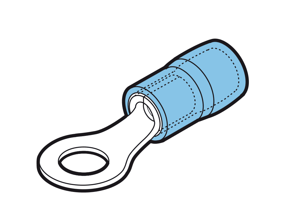 ringkabelschoen geisoleerd 1.5-2.5mm2 blauw  M3.5 L=20.4mm PA6.6