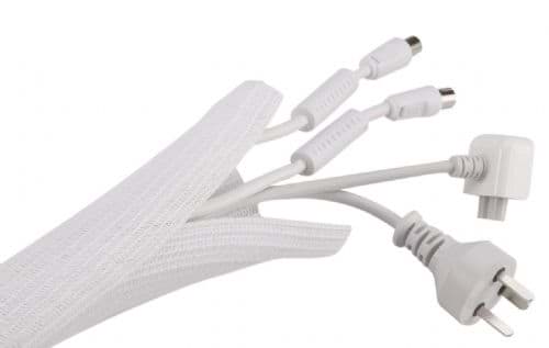 Self closing cable wrap 10mm White 25 meter