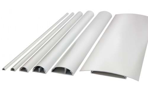 Cable Cover Aluminium Wit RAL9010  50mm 2,5m