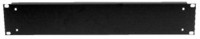 frontplaat 19inch 2HE-U blind staal zwart (tbv CBox)