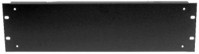 frontplaat 19inch 3HE-U blind staal zwart (tbv CBox)