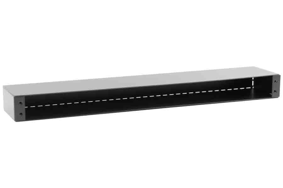 coverbox 1HE d=88mm blind aluminium zwart (voor 19inch frontplaat)