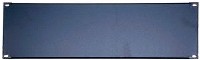 frontplaat 19inch 4HE-U blind staal zwart