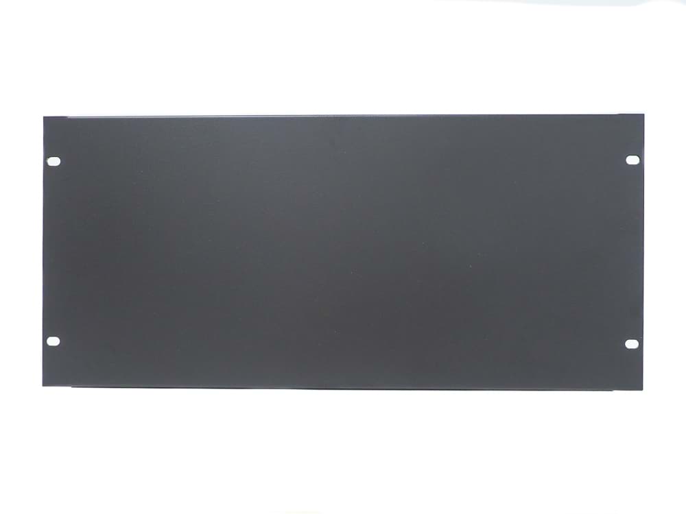 frontplaat 19inch 5HE-U blind staal zwart