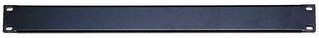 frontplaat 19inch 1HE-U blind aluminium zwart