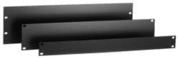frontplaat 19inch 4HE vlak blind aluminium zwart