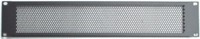 frontplaat 19inch 2HE-U ventilatie geperforeerd staal zwart
