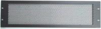 frontplaat 19inch 3HE-U ventilatie geperforeerd staal zwart