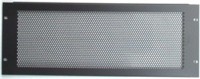 frontplaat 19inch 4HE-U ventilatie geperforeerd staal zwart