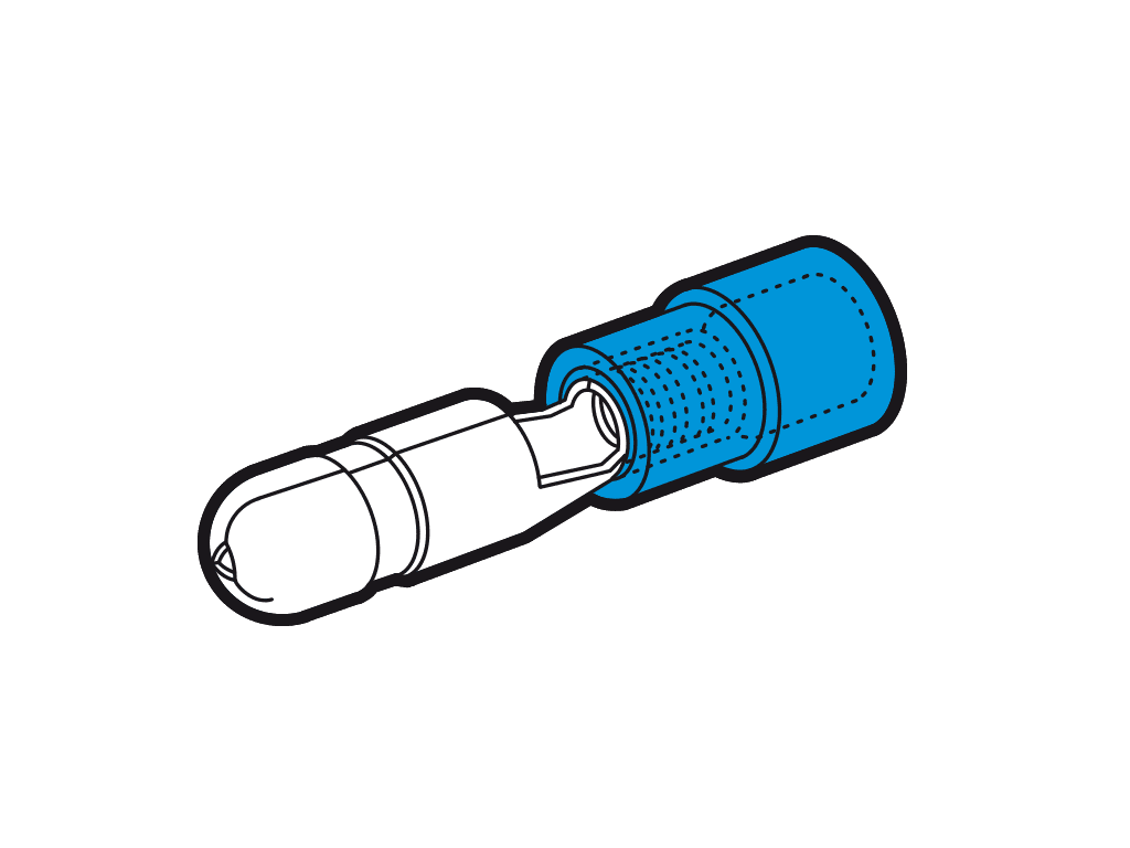 rondsteker male geisoleerd 1.5-2.5mm2 blauw D5mm PA6.6 VPE100