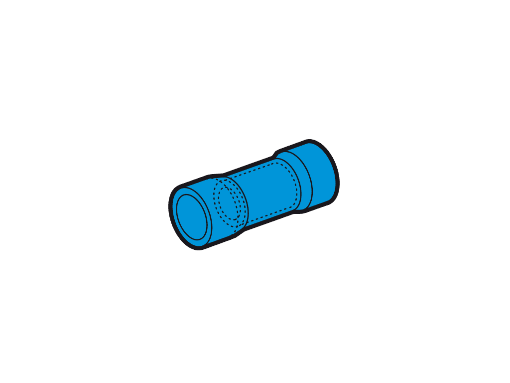 doorverbinder geisoleerd 1.5-2.5mm2 blauw parallel PVC VPE100