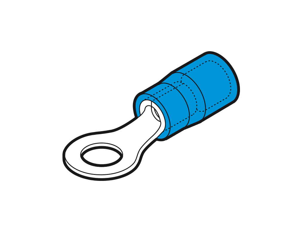 ringkabelschoen geisoleerd 1.5-2.5mm2 blauw M3 PC-V0 VPE100