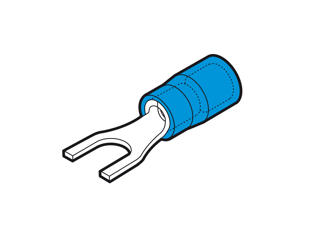 vorkkabelschoen geisoleerd 1.5-2.5mm2 blauw  6.4mm W9.4mm PC-V0 VPE100