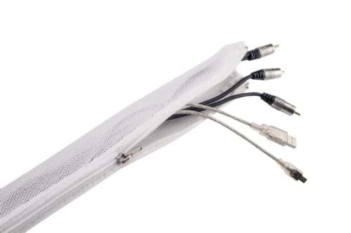 Cable Socks with zip 50mm White  0,75 meter