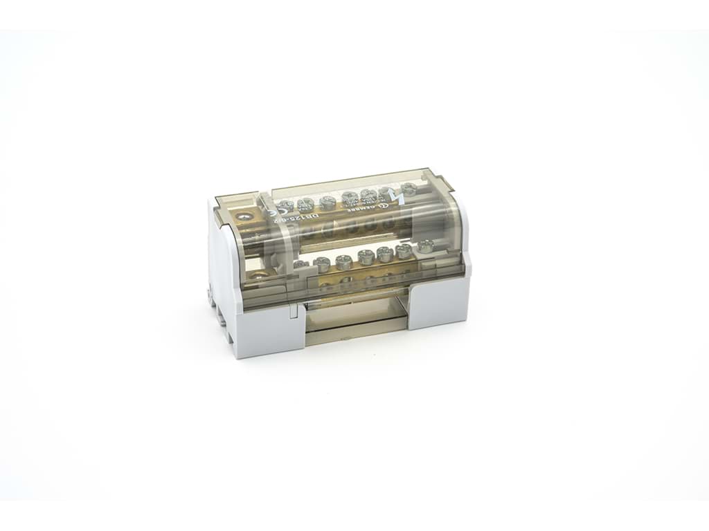 Verdeelblok 2F 100A 1x10-35 + 3x6-16 + 5x1.5-6 TS35 Cembre