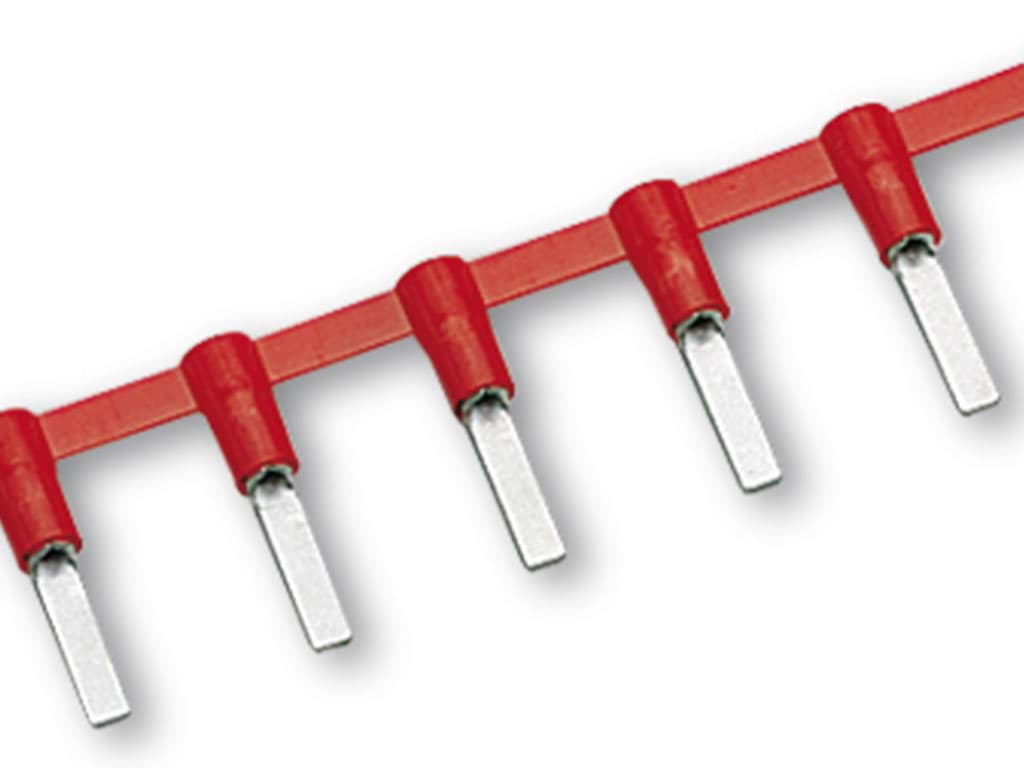 vlakstiftkabelschoen geisoleerd 0.25-1.5mm2 rood 12.8mm BAND2000