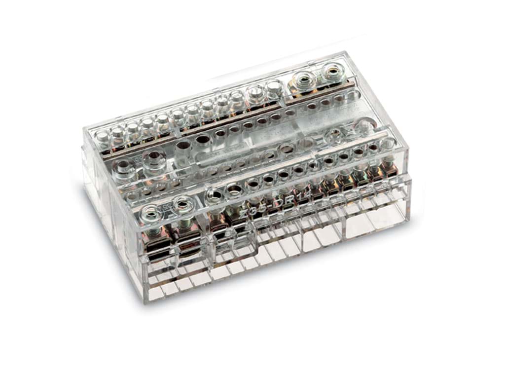 verdeelblok 4F 125A 2x10-35+2x2,5-16+10x1-6 TS35 Cembre