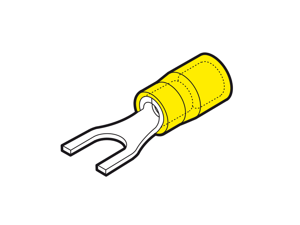 vorkkabelschoen geisoleerd 4-6mm2 geel 15.0mm PC-V0 VPE100